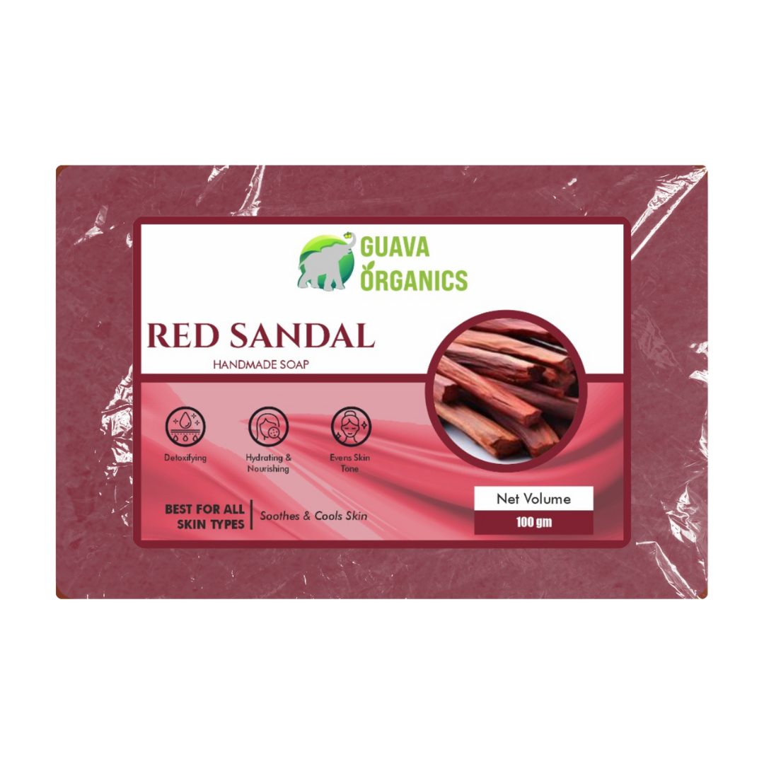 Guava Organics Red Sandal Soap - Pack of 2